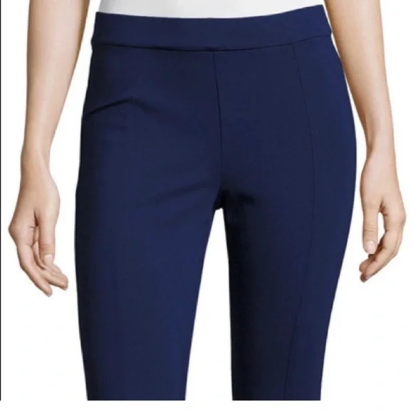 NWT TORY BURCH BLUE STRETCH PANTS Size XS - Picture 4 of 13